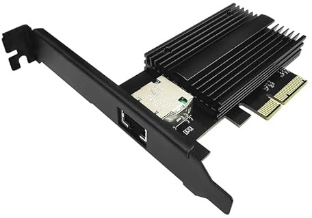XikeStor A113-1BT Carte réseau 10G Base-T PCI-e, contrôleur Marvel AQC113, 100/1000/2500/10000 Mbps, Port RJ45, Compatible avec Windows 10/11/Server 2019 R2/Linux