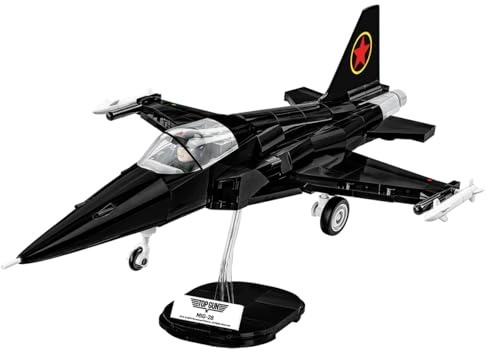 COBI MiG-28 TOP Gun™, Maßstab 1:48, 332 Teile, Jagdflugzeugmodell | Bedruckt, Cockpit zum Öffnen, bewegliche Querruder, abnehmbares Fahrwerk, Ständer, Pilotenfigur, Hergestellt in der EU, ab 8