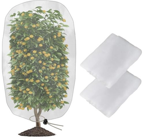 KAKULO Gartennetz, Pflanzenschutznetz, Pflanzenschutznetz, Pflanzenschutz, Taschen mit Kordelzug, Gartennetz, für Heidelbeersträucher, Tomaten, Gemüse, Obst, Bäume