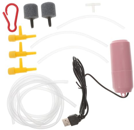DOITOOL 1 Satz Sauerstoffpumpe Aquarium Luftpumpe Oxygenierungswerkzeug angelzubehör Premium-Luftpumpe Belüftungspumpe für Fischbecken tragbar Belüfter Angeln Abs Rosa