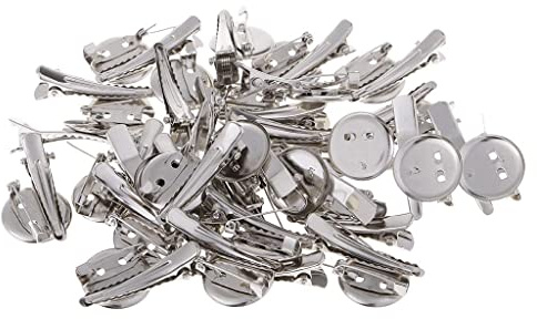 30 Stück 20 mm, 25 mm, 30 mm, Haarspangen, Cabochon-Basis, Rohlinge – DIY-Schmuckherstellung, Krokodilklemmen, Stiftrückseite, runde Broschen-Basis, Haarspangen – 20 mm