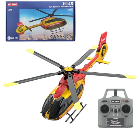 ExploTex C190 RC H145 Hubschrauber Modell - 6CH Einmotoriges Gyroskopisch Fliegendes Flugmodell - Geeignet für Fortgeschrittene Spieler - RTF Version