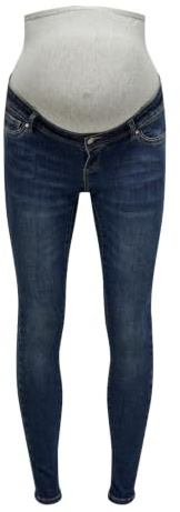 ONLY OLMWAUW Jean Skinny pour Femme, Taille Moyenne, Coupe Skinny, Bleu foncé Denim, XS / 30L