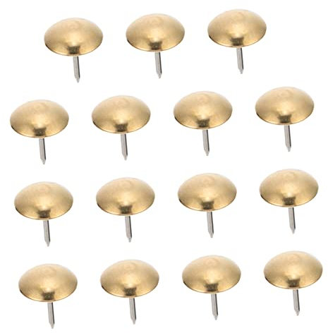 COHEALI 50 Stück Polsternägel inneneinrichtung Home Decor bastelbedarf gelnägel Set hausdeko Möbel Vintage-Bilderrahmen Daumennagel Sofa Reißnägel Kupfernägel mit rundem Kopf Golden