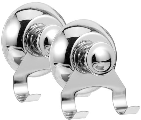 Angoily 2pcs Stainless Steel Hook Window Sucker Shower Suction Cup Hook for Kitchen Bathroom