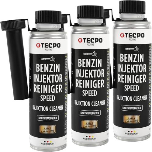 TECPO Benzin Injektor Reiniger, 300ml Additiv -Einspritzdüsen Additiv mit Ester Solution Direct Injection Speed Cleaner (3X 300ml)