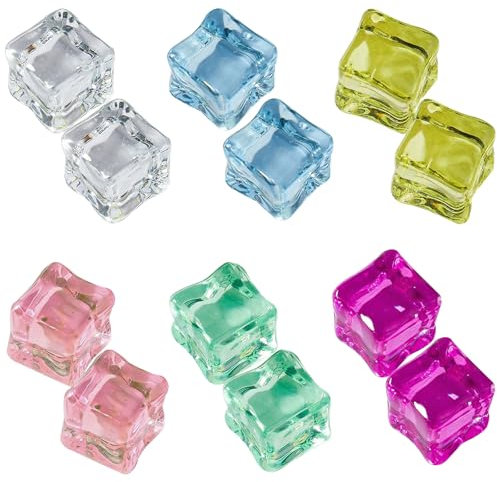 Cubetti Riutilizzabili,Cubetti di Ghiaccio Artificiali,Cubetti di Ghiaccio Riutilizzabili,ghiaccio per cocktail,per matrimoni,vasi,12PCS