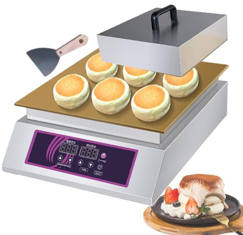 QUSYZD Máquina Individual para Hacer Waffles con Tapa y Cuchara, Bandeja eléctrica para Hornear, Revestimiento Antiadherente, máquina para Hacer panqueques de 1300 W para cenas Familiares, us,