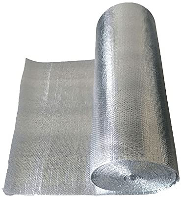 Pellicola riflettente per radiatori, pellicola isolante a bolle, isolamento autoadesivo, doppia pellicola a bolle, barriera al vapore in alluminio e impermeabile, risparmio energetico, adatta per int