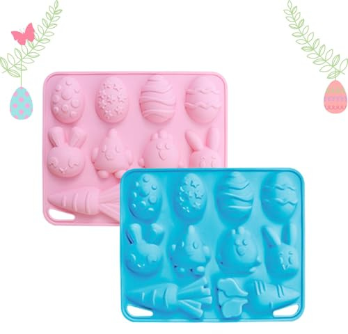 Derwrtup Silicone Mould, Easter Silicone Mould, Silicone Chocolate Mould Eggunny Easter Mould, Food Grade Non-Stick Baking Pan Carrot Cake Decoration for Pudding