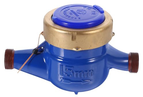 Metall Wasserzähler Dn15 1 Stück Rotationswasserzähler | Kaltwasserzähler, 20mm Nennweite, 1,0 Mpa Betriebsdruck, Schutzabdeckung gegen Kondensat Zufälliger Stil