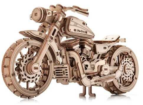 Little Story 3D Holzpuzzle Motorrad Bausatz DIY - Modell aus hochwertigem Holz mit präzisen Details perfekte Deko und spannendes Puzzle-Erlebnis