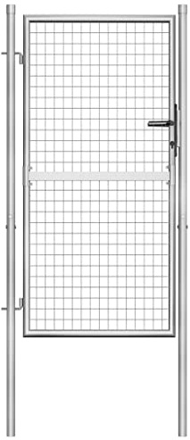 Doppeltor Zauntür Gartentür,Gartentor Verzinkter Stahl 105 x 150 cm Silber für Terrasse Garten