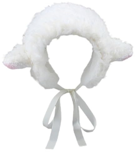 Jorzer Lamm-Hut, niedlicher Cartoon-Schaf-Hut mit Riemen, Beanie, Winter-Kopfbedeckung, Cosplay, Foto-Requisiten, Partyzubehör für Frauen, Mädchen, Kinder, Spielspielzeug.