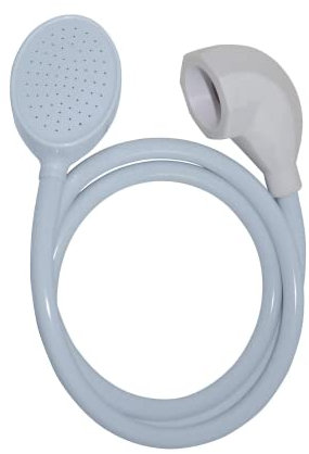 Blue Canyon Solo II Bath Mixer Shower Spray| Bathroom Accessory| Premium Shower Attachment for Bath taps| Push-on-Fitting| Suitable for Round & Oval Taps| Shower Head for Bathroom| 166 cm | (White)