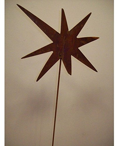 Saremo Rostdekoration, Gartenstecker Stern aus Metall, ca. 95 cm