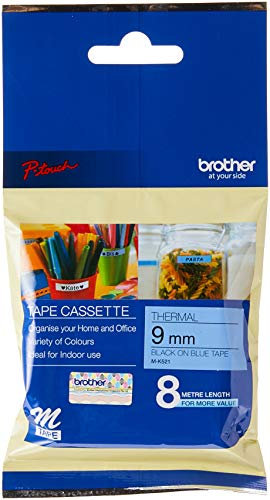 Brother P-touch MK521BZ - Schriftband, 9 mm x 8 m, nicht-laminiert, blau/schwarz
