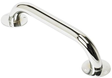 Homecraft Ringwood Grab Rail, Steel Safety Support Rail, Home Assist Handle for Bathtub, Shower, and Steps, Indoor/Outdoor Use, Easy Grip, Chrome Finish, 305 mm (Eligible for VAT relief in the UK)