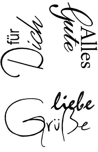 Clear Stempel Set Love Grüße ca. 7,4 x 10,5 cm
