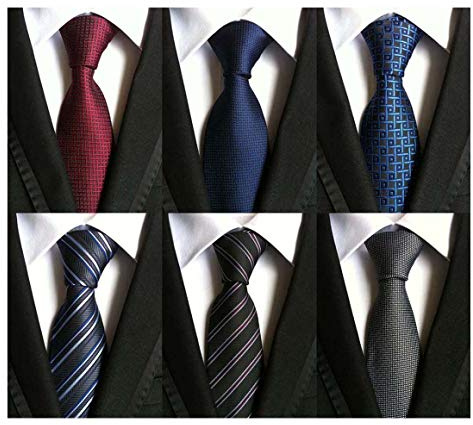Weishang Lot 6 PCS Classic Men's Tie Necktie Woven JACQUARD Neck Ties