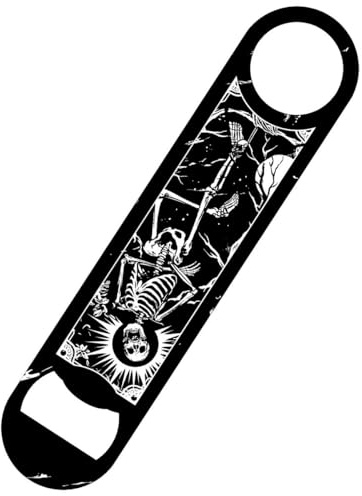 Deadly Tarot The Hanged Man Bar Blade Bottle Opener Black 18x4cm - Lightweight and Portable, Suitable for Parties, Barbecues, Home, and Bars