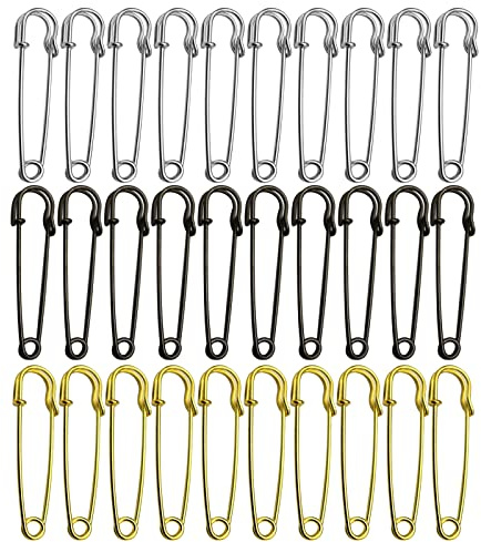 Große Sicherheitsnadeln 30 Stück Heavy Duty Sicherheitsnadel 7cm Lange | WUDQIJI Extra große Pins Kiltnadeln große Hochleistungs-Sicherheitsnadel Kilt Pins Grosse für Decken Bastelröcke