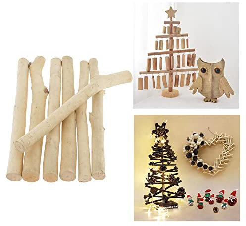 Jojomis 7 Palillos de Madera Flotante, para Manualidades, Hogar, Jardín, Modelo DIY
