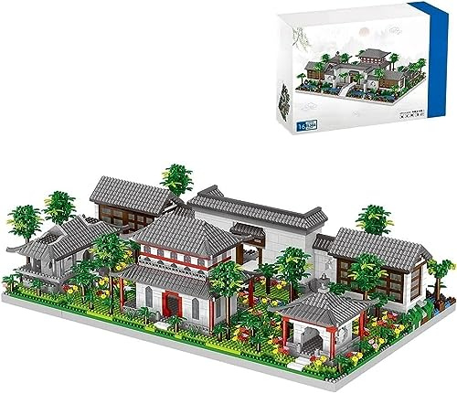Pasyru Modular Haus Bausteine, 5304 Teile The Suzhou Gardens Modellbausatz, Chinesische Berühmte Architektur Mini Bausteine Bausatz, Kreatives Bauset für Jugendliche und Erwachsene