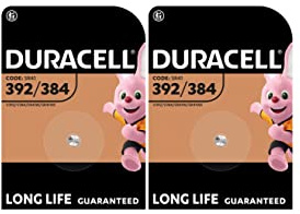 2 x Duracell 392/384 SR41 mit Silberoxid (2 Blister mit je 1 Batterie), 2 Batterien