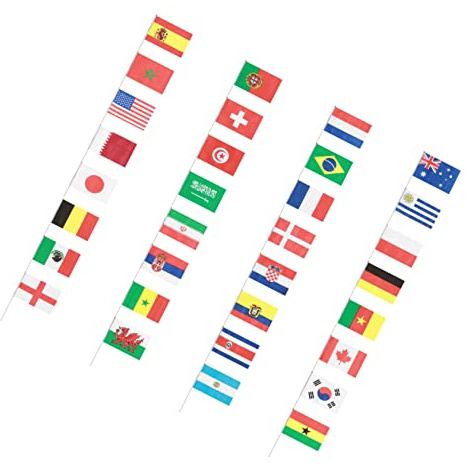 Operitacx 32pièces Drapeaux à Main Sur Petits Drapeaux Nationaux Internationaux Bannières Pour Décoration De Fête Et Bar