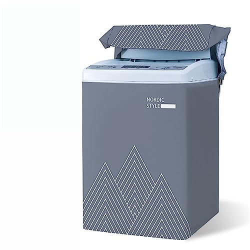 Odot Washing Machine Cover Top Load Waterproof Dustproof Washer Machine Dryer Protector Sunscreen Washer Dryer Cover for Most Top Load Washer/Dryer (XS,gray mountain)