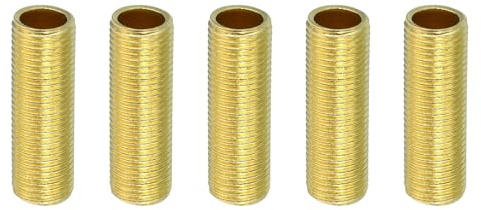 PATIKIL M10 Feines Gewinde Lampenröhre 5 Pack 30mm Gewinde Hohlrohr Adapter Messing Kupplung Verbinder Rohranschluss | Kupplung Verbinder Rohranschluss, Messing