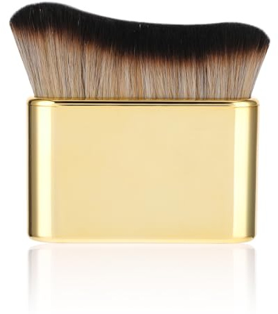 1 Stück Selbstbräunungs Pinsel Mit Welcher Synthetischer Faser Foundation Pinsel Für Gesicht Und Körper Make Up Pinsel Für Selbstbräuner Make-Up Flüssige Foundation Und Mehr (Gold)