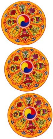 ibasenice 3stücke Klangschalenmatte Runde Meditationsunterlage Hochwertiges Polster Für Klangschalen Für Meditation Und Langlebig Und Dekorativ Mit Feiner Stickerei