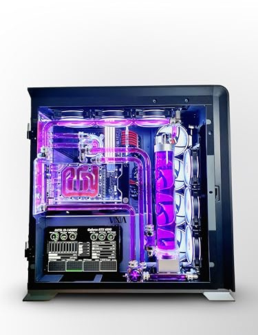 VIXIA High End Custom Watercooled Gaming PC - Intel Core i9 14900KS 6.2GHz - GeForce RTX 4090 DDR6X 24GB - DDR5 64GB 6000MHz - Pro M.2 PCIe4.0 NVME 2TB - Dual Cooling - VXD-120B2 Purple