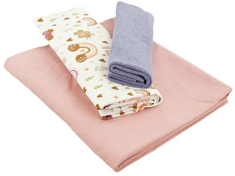 Stoffpaket - Jersey Stoff Kinderstoff SET Bündchen Schmetterlinge altrosa - je 50 cm
