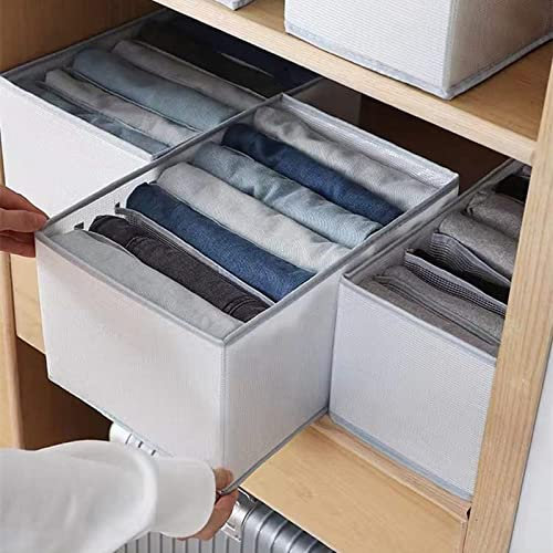 Faltbare Organizer-Würfel, Kleiderschrank-Kleider-Organizer, 7 Fächer, faltbarer, sichtbarer Schrank-Organizer, Netz-Kleiderschubladen-Aufbewahrungsbox for Unterwäsche, Socken, Schals, Leggings, Röcke