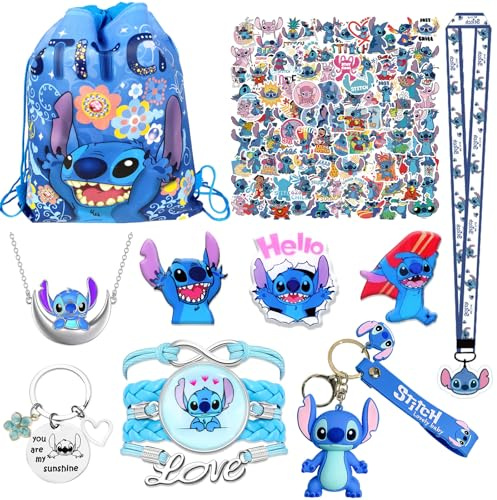 109PCS Mitgebsel Kindergeburtstag Gastgeschenke,Geschenktüten Kindergeburtstag Kleine Geschenke für Kinder Schnapparmband Schlüsselanhänger Geschenktüten Aufkleber Geburtstag für Junge Mädchen