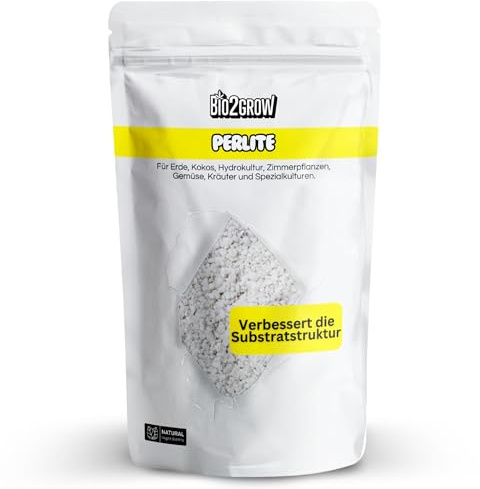 Bio2grow Perlite 2L - Perlite für Pflanzen Drainage Vulkangestein Anbau Blumenerde Erde Substrat