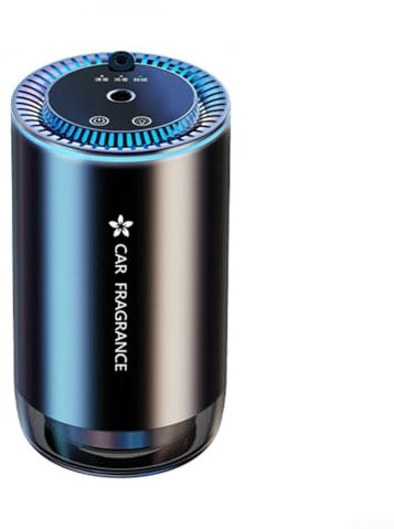 Yhenlovtt Difusor del aceite esencial del ambientador de aire del coche, distribuidor recargable de la atomización de la aleación de aluminio del USB con la característica ligera
