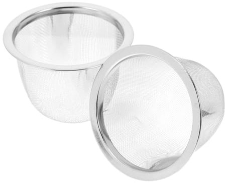 TOPBATHY 2 Piezas Filtro De Té De Acero Inoxidable Colador De Té Con Malla Fina Infusor Para Tetera Fácil De Limpiar Uso En Hogar Y Oficina