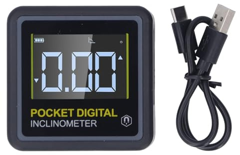 Kleine digitale Engel Finder magnetische Ebene, 36 x 36 x 20mm Hintergrundbeleuchtung wiederaufladbare 4 * 90 Grad Winkelmesser elektronische Neigungsmesser