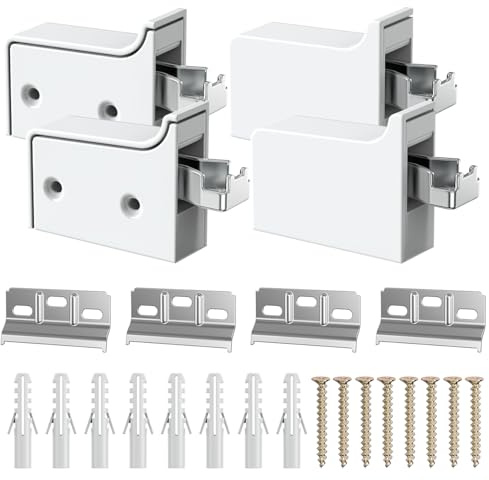 Mellbree Hängeschrank Halterung-Verstellbar Schrankaufhänger Wandhalterung，Maximale Tragfähigkeit 130 kg，Robuste Halterung für Küchen-, Bad- und Wohnzimmerschränke (8 Stück)