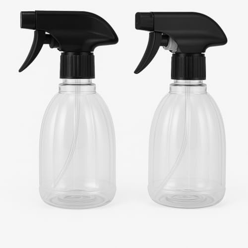 NAEEM SONS (2 pack) Empty Spray Bottle 400ml with adjustable trigger Plastic Bottles Spray Bottles for Plants,Gardening, Cleaning, Hairdressing Mist Spray Bottle (pack of 2)
