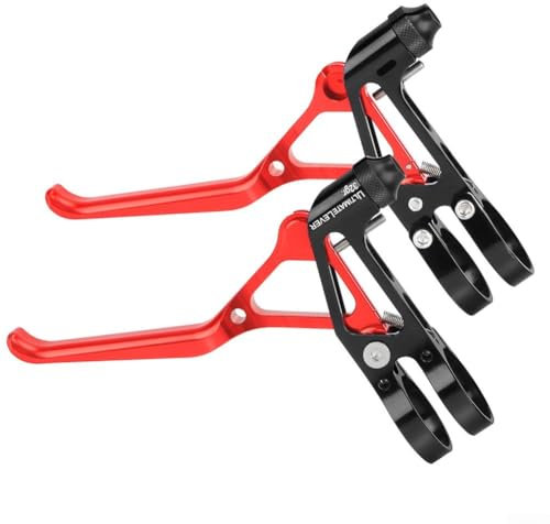 Oniissy Ultraleichter Fahrrad-Bremsgriff, konstruierte Fahrrad-Bremshebel, leicht, für Klapprad, Rennrad, 78 x 115 mm, verschiedene Farben erhältlich (rot)