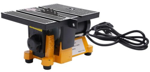 Portable Mini Bench Top Saw, 90W 4500RPM Mini Table Saw Cutting Professional Electric Machine with 3 Blades, 190x142x116mm DIY Miniature Tool, for Crafts
