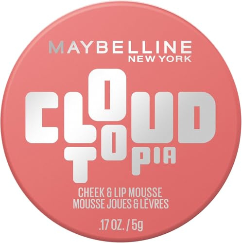 Maybelline New York Blush and Lip, Cloudtopia Blush Cheek & Lip Mousse, For Up to 14 Hour Cheek Colour, Resists Sweat, Transfer and Creasing, Shade 9 Dreamy Dawn