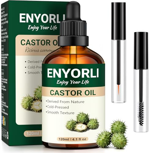 Olio di Ricino 120ml Spremuto a Freddo per Capelli Pelle Unghie e Ciglia