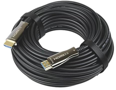 Labgear 20m Fibre Optic HDMI Cable, Active Optical 4K HDMI 2.0 Lead with Ethernet, High Speed 18Gbps, HDR, ARC, CEC Support, Lightweight Slim HDMI Cable for Long Distance Installations