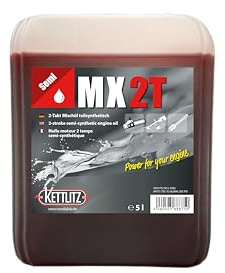 Huile 2T Semi-Synthétique 5L – Huile Moteur 2 Temps Essence – Faible Fumée – Tronçonneuse Débroussailleuse Scooter